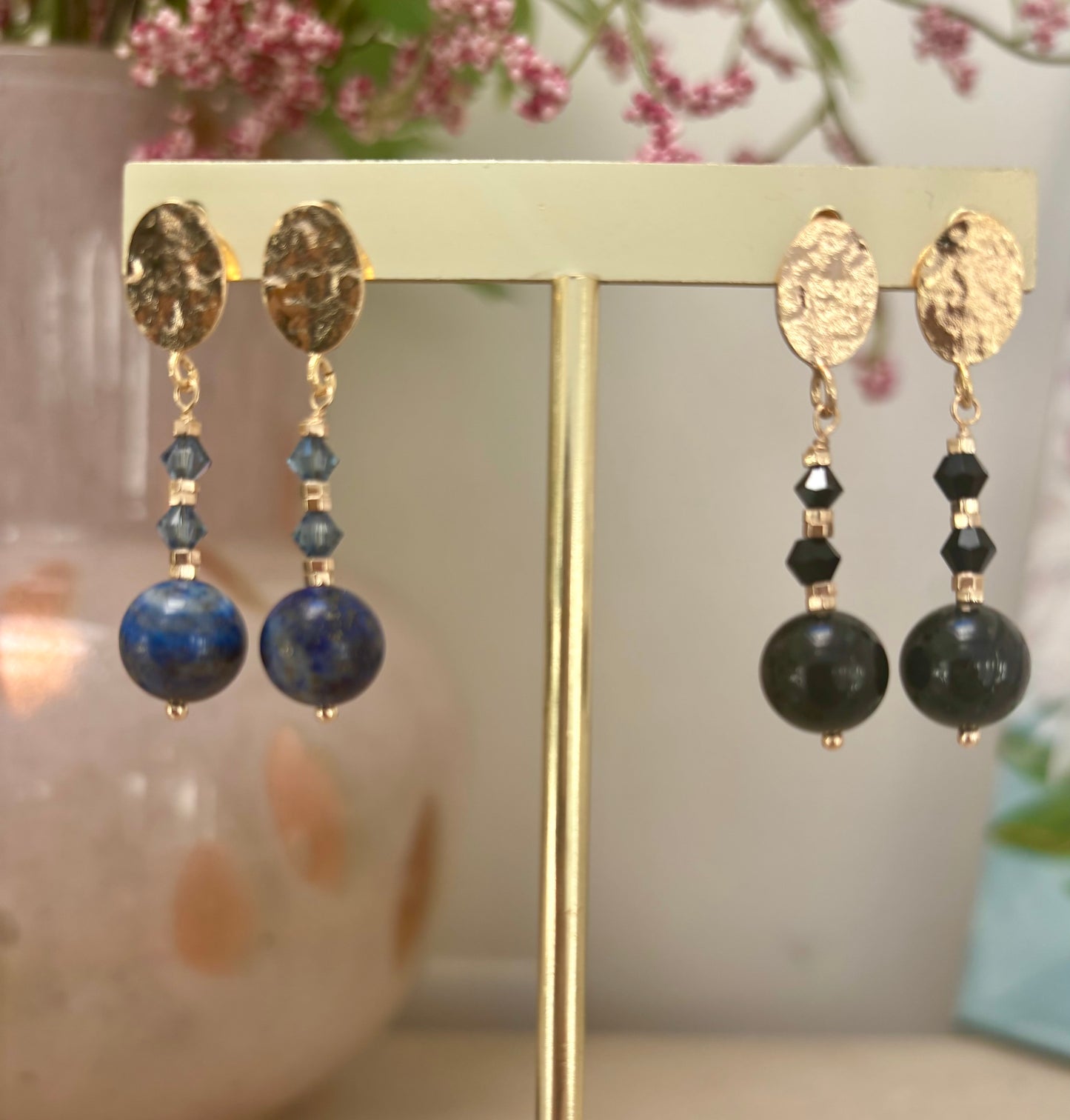 Black Tourmaline Long earrings