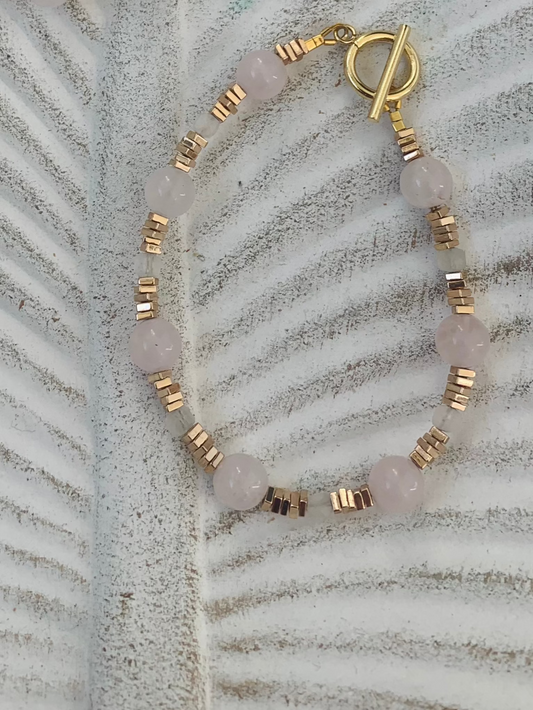 Pink Quartz Bracelet Rose