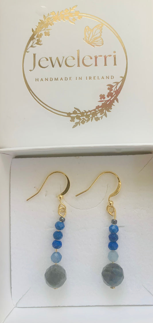 Stunning Natural Labradorite & Blue Lapis