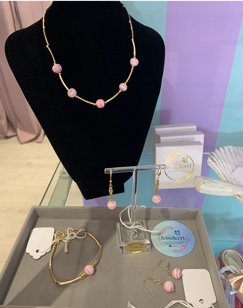 Pink Murano glass Necklace