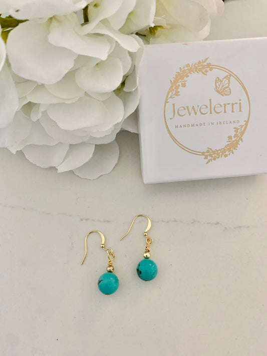 Turquoise drop earrings - Terri collection
