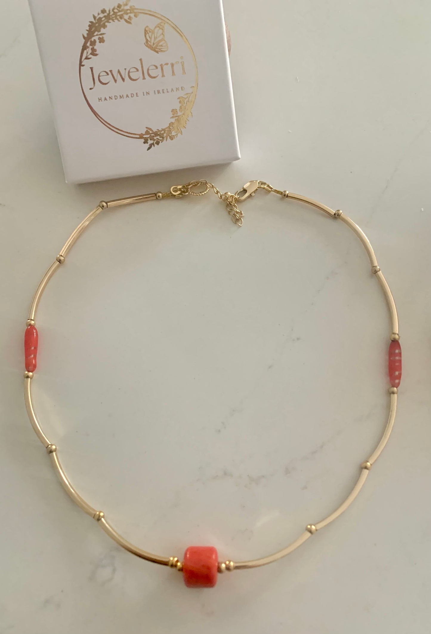 Coral Murano necklace