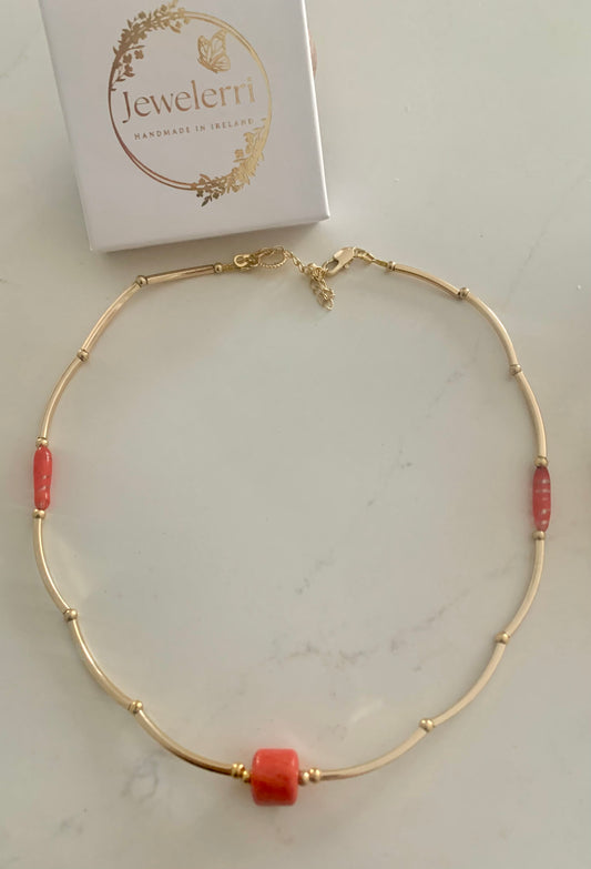 Coral Murano necklace