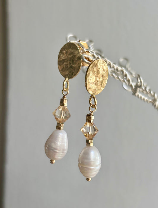 Pearl Swarovski drop