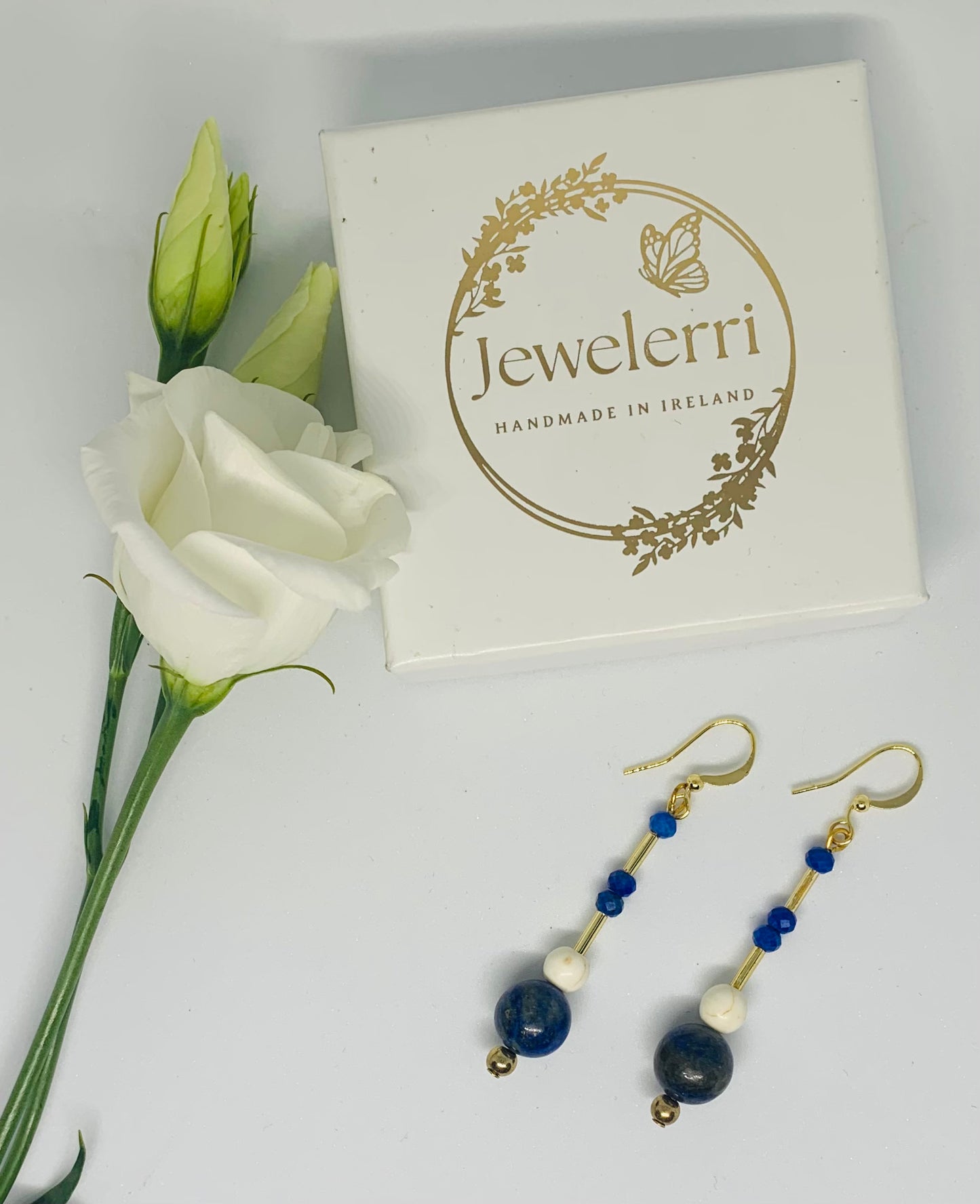 Blue lapis gold & Faceted Lapis drops