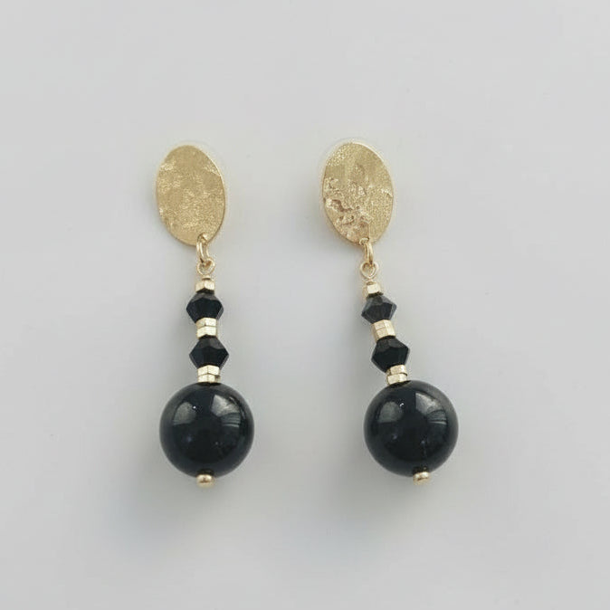 Black Tourmaline Long earrings
