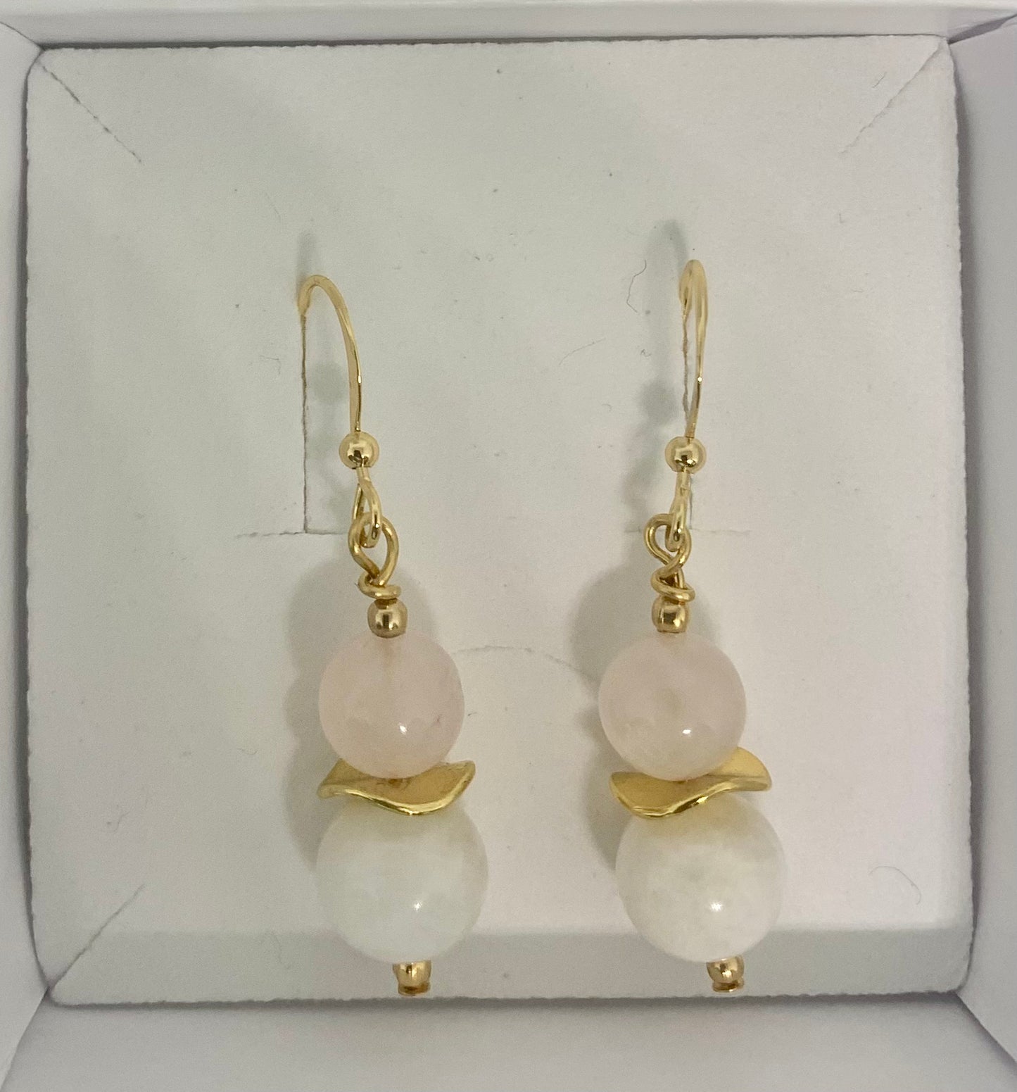 Pink Quartz & Moonstone drops