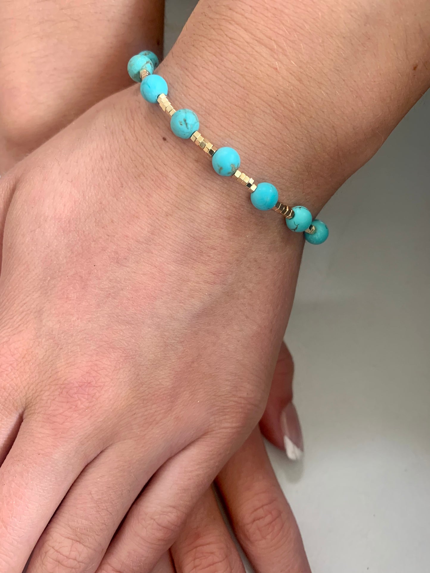 Turquoise stones &14 ct gold plated