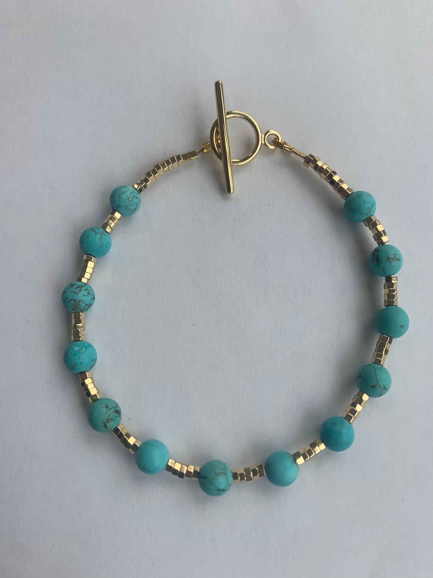 Turquoise stones &14 ct gold plated